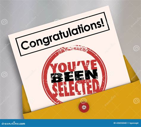 you have been selected email.